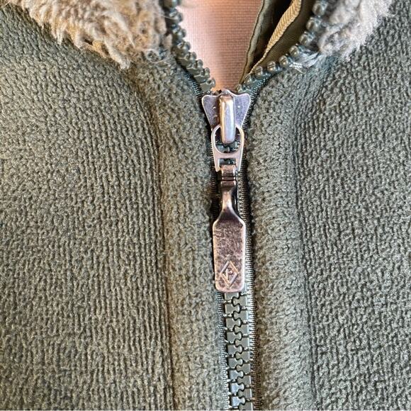 Patagonia Vintage 80's Synchilla Jacket Small Olive Green Sherpa Fleece - Picture 6 of 9